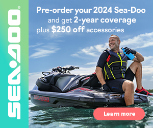 Get 2 years of coverage on 2024 Sea-Doo personal watercraft models and $250 off $1000 in accessories on the entire 2024 lineup.